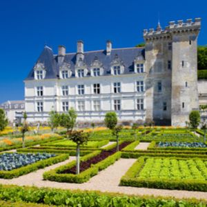 Chateau Villandry with garden, Indre-et-Loire, Centre, France