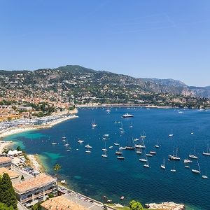 Villefranche-sur-Mer, France. View of the bay of Villefranche